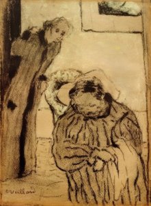 昼寝または回復期 作： Edouard Vuillard