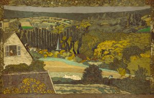 風景森を見下ろす窓 作： Edouard Vuillard