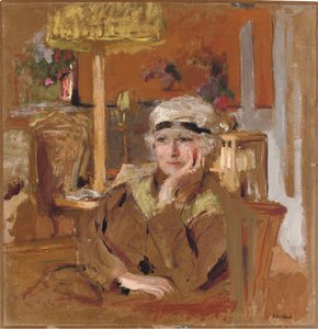 ブラックベルベットリボンのルーシーヘッセル、1921年〜25年 作： Edouard Vuillard