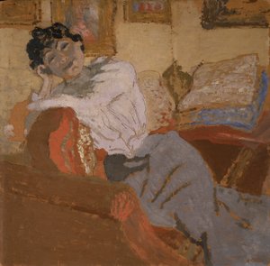 ソファーのヘッセル夫人 作： Edouard Vuillard