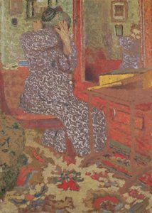 ウィラード夫人、髪を整える、1900（盤） 作： Edouard Vuillard