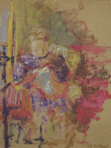 マダムヴィラードミシン、1905年頃 作： Edouard Vuillard