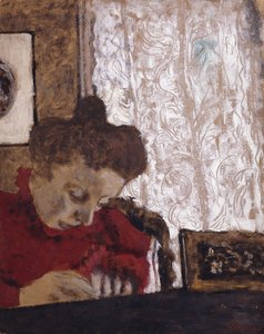 マリー・ヴィラードの執筆。マリー・ヴィラードの執筆、1895年頃 作： Edouard Vuillard