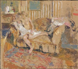 ストライプサロンのヌード、c。 1905年。 作： Edouard Vuillard