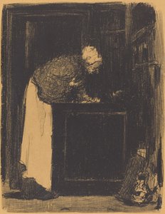 ストーブで老婆 作： Edouard Vuillard