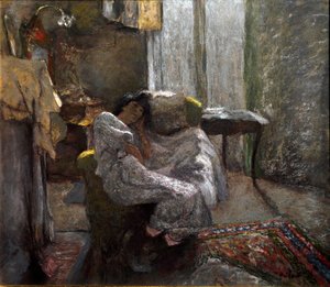 マダム・ヘッセルの肖像 ルーシー・ヘッセルは、画家の美術商の妻でした。パステル画 エドゥアール・ヴュイヤール（1868-1940） 20世紀 日45x52 cm ミラノ、近代美術館ガレリア