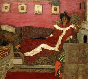 赤の交響曲のMme Delierreの肖像、1905年頃 作： Edouard Vuillard