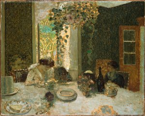 ダイニングルーム、1900年頃 作： Edouard Vuillard