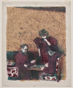 チェッカーのゲーム 作： Edouard Vuillard