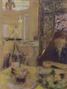 アーティストリーディングの母（パステル） 作： Edouard Vuillard