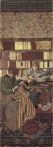 プライバシー。ヴァケス博士の図書館の装飾 作： Edouard Vuillard