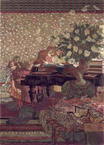 プライバシー。ヴァケス博士の図書館の装飾 作： Edouard Vuillard