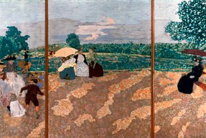 パブリックガーデンの詳細、1894 作： Edouard Vuillard