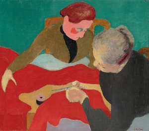 お針子;ドレスメーカー、1890 作： Edouard Vuillard