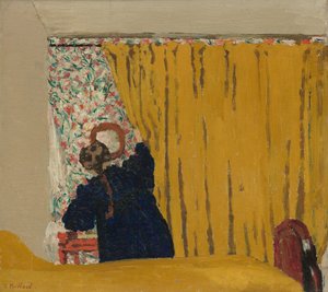 黄色いカーテン、c。 1893年。 作： Edouard Vuillard