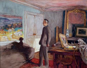 画家ピエール・ボナール（1867-1947）の自宅にて（油彩・キャンバス 作： Edouard Vuillard