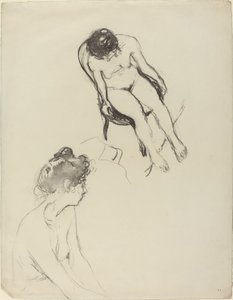 2 つの裸体研究、おそらく 1900 年 1905 年。 作： Edouard Vuillard