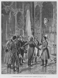 I Carbonari Presso Il Principe Carlo Alberto (e.g. engraving) 作： Edouardo Matania