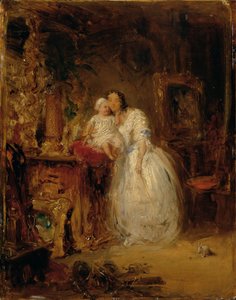 アーティストの妻と娘 作： Eduard Ender
