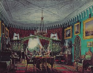 皇后アレクサンドラフェオドロフナ（1798-1860）1850年代の応接室 作： Eduard Hau