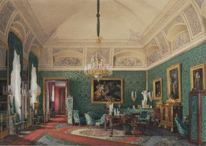 冬宮殿のインテリア。最初の予約アパート。マリアニコラエヴナ王女の小さな研究、1867年 作： Eduard Hau