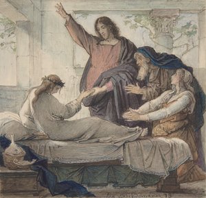 ヤイロの娘の復活、1873年。 作： Eduard Julius Friedrich Bendemann