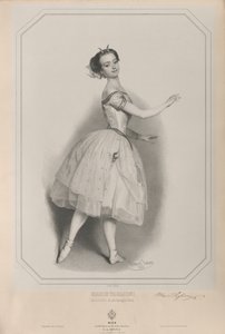 バレリーナ マリー タリオーニ 1804 ～ 1884 年のサタネラの肖像、1853 年。 作： Eduard Kaiser