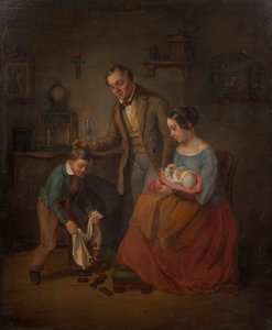 ニコロのプレゼントを贈る家族 作： Eduard Ritter
