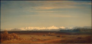 山を前にしたバイエルンの風景 作： Eduard Schleich der Ältere