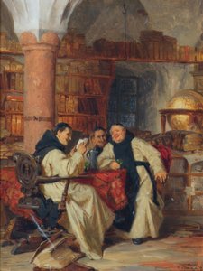 修道院図書館にて 作： Eduard Theodor Ritter von Grützner