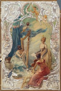 歌うこと (Varieté Ronacher、ウィーンの壁画の下書き) 作： Eduard Veith