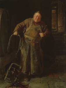 壊れたハンドル、1900 作： Eduard von Grutzner