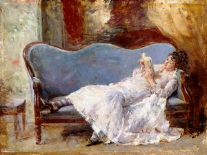 女性の読書、 作： Eduardo Leon Garrido
