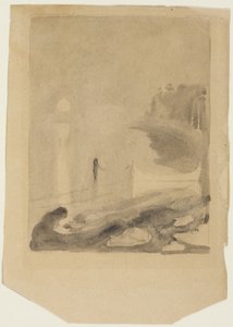 桟橋に繋がれたボート、1892年 作： Edvard Munch