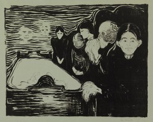 死の床にて 作： Edvard Munch