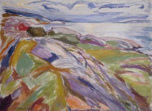 海岸の風景、Hvitsten 作： Edvard Munch