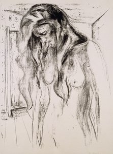 泣いている女の子;泣いている女の子 作： Edvard Munch