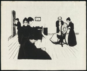 病室での死 作： Edvard Munch