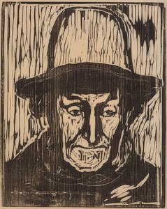 昔の漁師。 1897 作： Edvard Munch