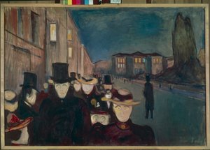 カール・ヨハンの夕べ 作： Edvard Munch