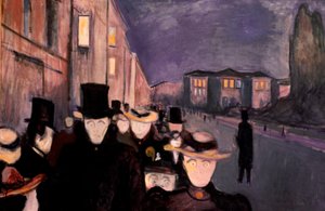 カールヨハンの夜、1892年 作： Edvard Munch