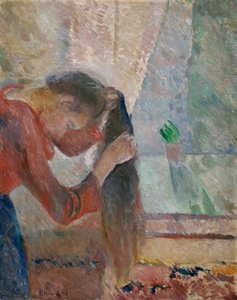 髪をとかす少女 作： Edvard Munch