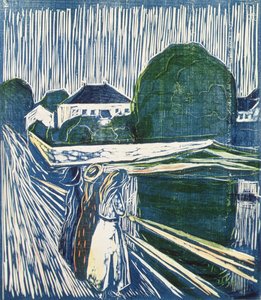 橋の上の少女たち 作： Edvard Munch