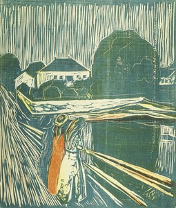 橋の上の女の子;橋の上の少女 作： Edvard Munch