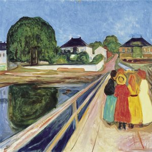 橋の上の少女、1902 作： Edvard Munch