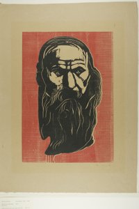 ひげを生やした老人の頭 作： Edvard Munch