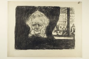 グラン・カフェでのヘンリック・イプセン 作： Edvard Munch