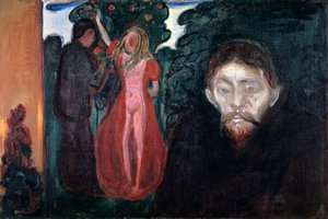 嫉妬、1895 作： Edvard Munch