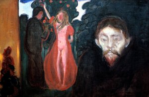 嫉妬、1895 作： Edvard Munch