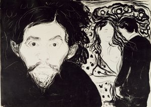 嫉妬、1896 作： Edvard Munch